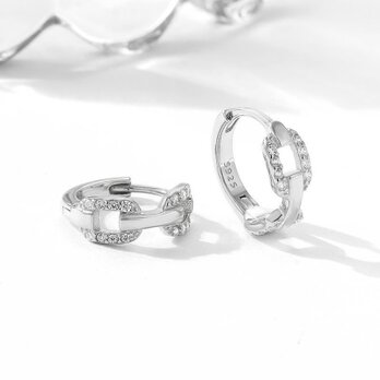 ピアス フープ  透かし チェーン