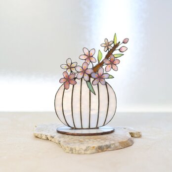 桜の一輪挿し ✣ ＜ステンドグラス＞の画像