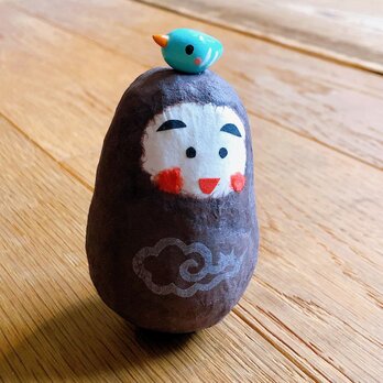 起き上がりこぼし/張り子だるま/小鳥の画像