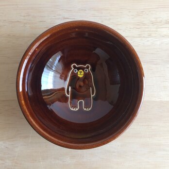クマの玉縁ボウルの画像