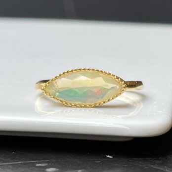 オパール　マーキスカット　0.96ct　シルバーSV925リングの画像