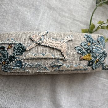 ✳︎ ✳︎ハンドメイド☆ミナペルホネンメガネケース ランランランsometimes lucky blueの画像