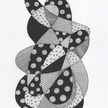 【原画・額なし】無題 ／抽象画 ドローイング ペン画の画像