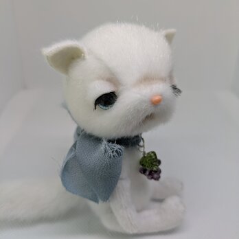 ぬいぐるみ☆ヴィンテージ風ねこさん☆ホワイトの画像