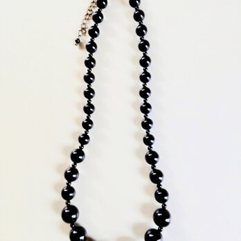 サイズグラデーションネックレス/オニキス