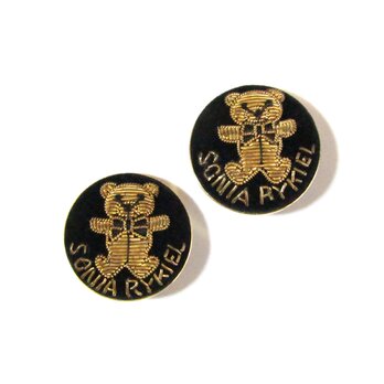 「SONIA RYKIEL」 Teddy Bear Gold Pipe Cleaner Earringsの画像