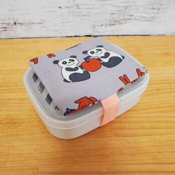お弁当に！保冷剤ケース付きお弁当箱ゴムバンド ランチベルト アニマルの画像