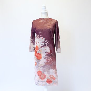 【完成品】O3 菊乱れ咲き 桔梗添え ワンピースの画像