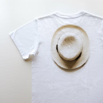 麦わら 5.6oz Tシャツ　whiteの画像