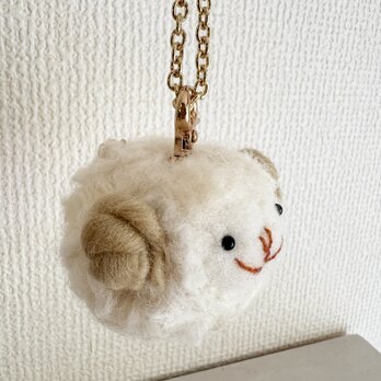 ふわふわラムキンバックチャーム　みるくの画像