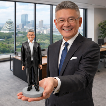 写真から作るオーダーメイドフィギュア｜弁護士にそっくり似顔人形｜社長 昇進・就職・退職祝いに｜上司・同僚への感謝ギフト