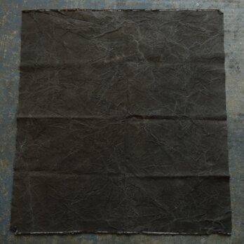 コーヒー染め大判布　平織帆布　92×102cm ＜G＞の画像