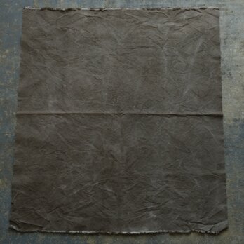 コーヒー染め大判布　平織帆布　92×102cm ＜H＞の画像
