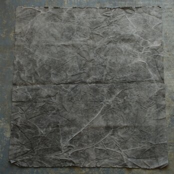 コーヒー染め大判布　平織帆布　92×101cm ＜J＞の画像