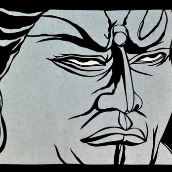 切り絵「広目天」の画像