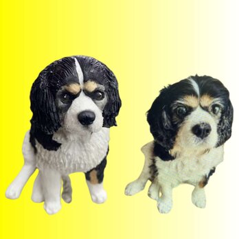 【受注作製】ペットギフト うちの子 写真入り 犬人形 フィギュア、名入れ 愛犬 肖像画 似顔絵❤ペットロス、誕生日、記念日の画像