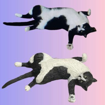 【受注作製】ペットギフト うちの子 写真入り 猫人形 フィギュア、名入れ 愛猫 肖像画 似顔絵❤ペットロス、誕生日、記念日の画像