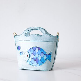 【深海魚】バスケットバッグ トートバッグ ショルダーバッグ お出かけにピッタリ 2WAY 中型鞄の画像
