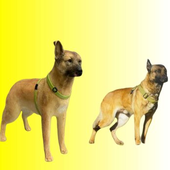 【受注作製】ペットギフト うちの子 写真入り 犬人形 フィギュア、名入れ 愛犬 肖像画 似顔絵❤ペットロス、誕生日、記念日の画像