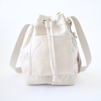 draw string shoulder ecruの画像