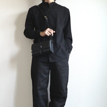 leather shoulder bag【Tender】kuroの画像