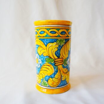 キッチンツールスタンド CAN019 マヨリカ焼き イタリア陶器　花器　フラワーベースの画像