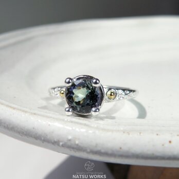 タンザナイト リング / unheated Tanzanite with 18k balls Ring oの画像