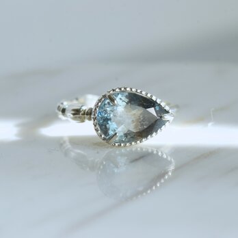Moss Aquamarine モスアクアマリン リング（ペアシェイプ） 【１点限定】の画像