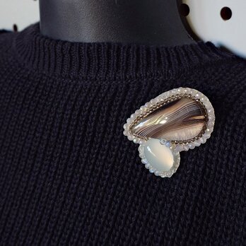 バンデッドアゲートとホワイトカルセドニー