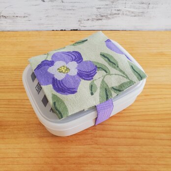 お弁当に！保冷剤ケース付きお弁当箱ゴムバンド ランチベルト 花の画像