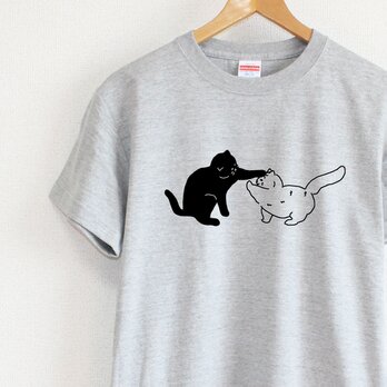 ねこパンチが届かない　メンズタイプ（gray）の画像