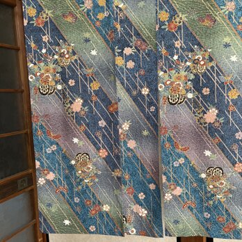 横〜78–丈〜110,着物リメイク暖簾、オシャレに！の画像