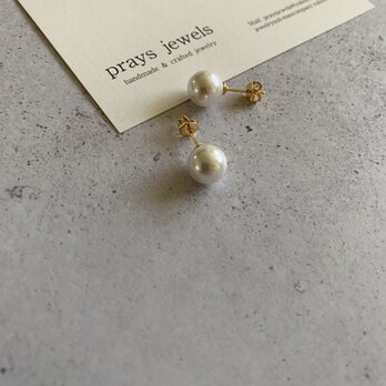 【送料無料】普段使いにおすすめ！8mm Pearlsスタッドピアス・ワンパール・一粒パールピアス