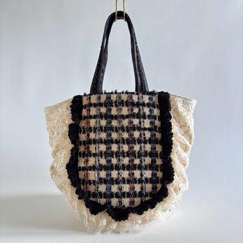 tweed gather bagの画像