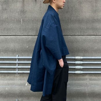 昭和ヴィンテージ】ブルーミックス 男性用羽織着物｜ジャパンヴィンテージ｜和モダンコーデ Haoriの画像