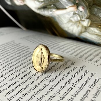 [フランス奇跡のメダイ] Bezel ring - gold*BRの画像