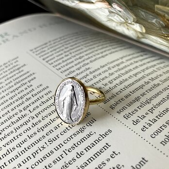 [フランス奇跡のメダイ] Bezel ring - silver*BRの画像