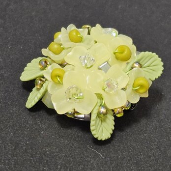春の予感～菜の花のブローチ