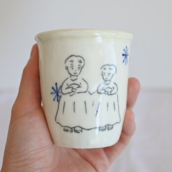 フリーカップ（雪ん子こども）の画像
