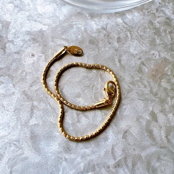 BA69-【 AVON 】エイボン・ヴィンテージブレスレット 1980s Gold Tone Screw Chainの画像