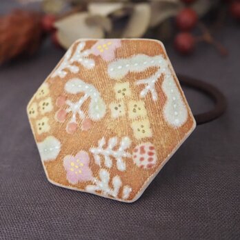 陶器のヘアゴム　『Floral Pattern』の画像