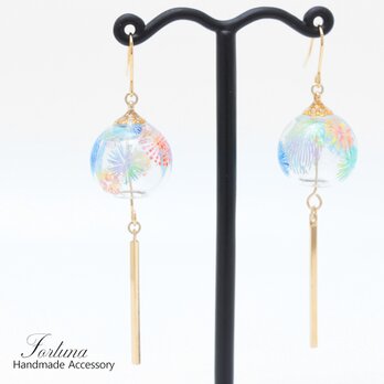 風鈴~花火~(564) ピアス/イヤリング/ノンホールピアス/樹脂ピアスの画像