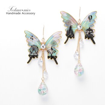 胡蝶~Dream World~(c21) ピアス/イヤリング/ノンホールピアス/樹脂ピアス
