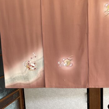 横〜109–丈〜78.着物リメイク、茶色、オシャレなお部屋に！の画像