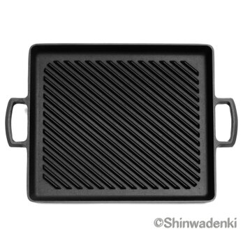 【お取り寄せ】南部鉄器 焼肉プレート オイルプレートグリル 日本製 直火対応 アウトドア キャンプの画像