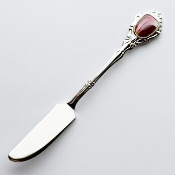 アンティークバターナイフ【Ruby Red】 七宝焼のバターナイフ 純銀胎有線七宝の画像