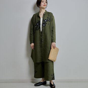 リネンチュニックシャツ　野ばらの画像