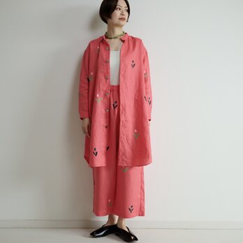 リネンチュニックシャツ　チューリップの画像