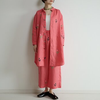 リネンチュニックシャツ　チューリップの画像