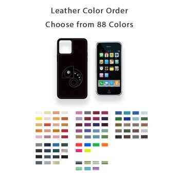 88色からオーダー可！！ カメレオン デザイン / ヤギ革 iPhoneケースの画像